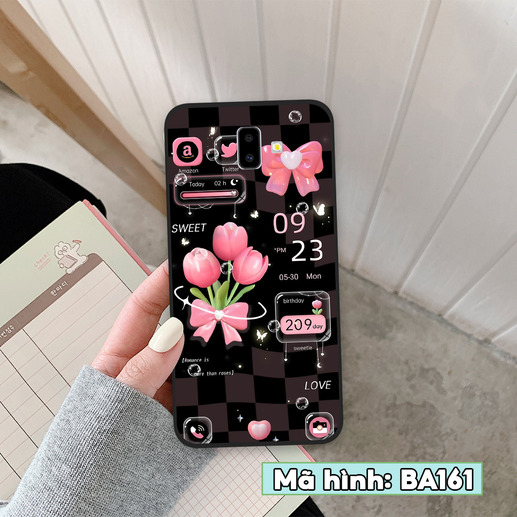 Ốp lưng Samsung Galaxy J6 / J6 Plus / J6+, ốp điện thoại samsung hình gấu thỏ hồng, hình nền dễ thương