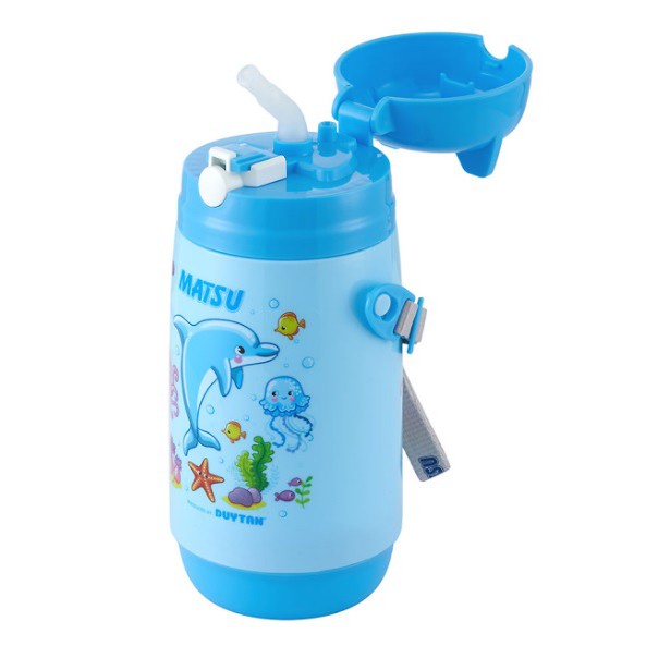 [HCM]Bình Nước Học Sinh Có Ống Hút Nắp Bật