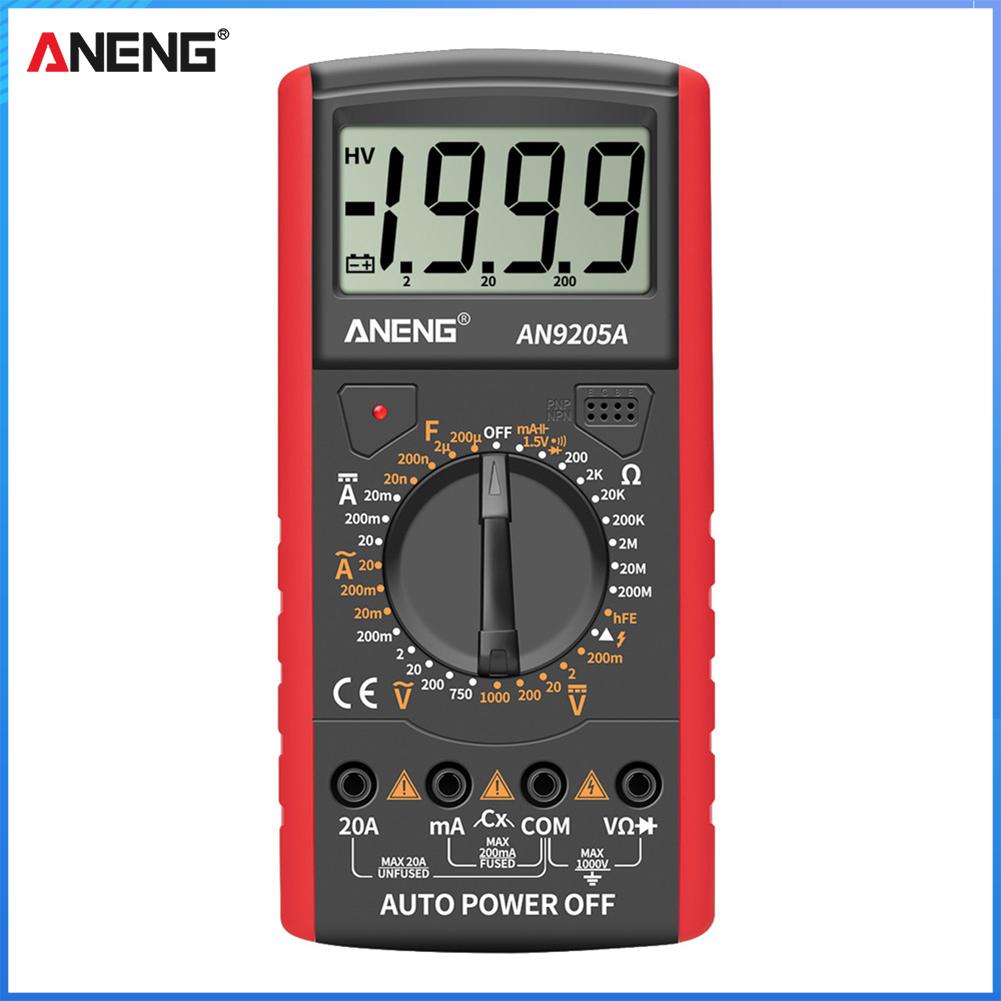 ANENG AN9205 LCD Digital Multimeter Voltmeter Ammeter Resistance Tester