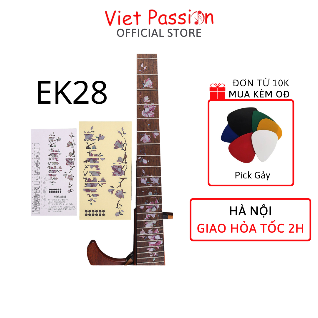 Miếng dán Sticker trang trí khảm cần đàn guitar chất lượng Viet Passion