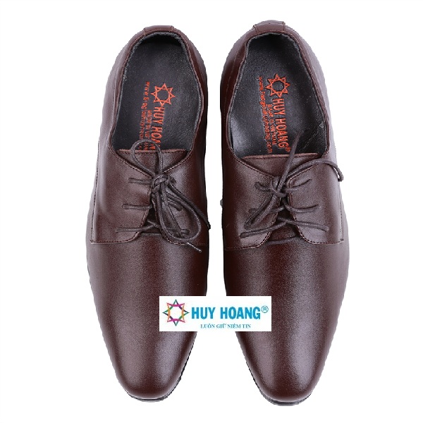 Giày tăng chiều cao da bò cột dây màu nâu TH7716