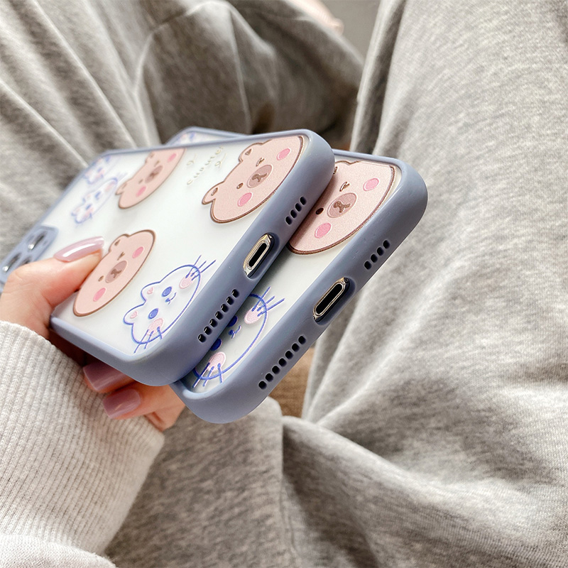 Ốp Lưng Nhám Chống Sock Va Đập Bảo Vệ Camera Face Cute