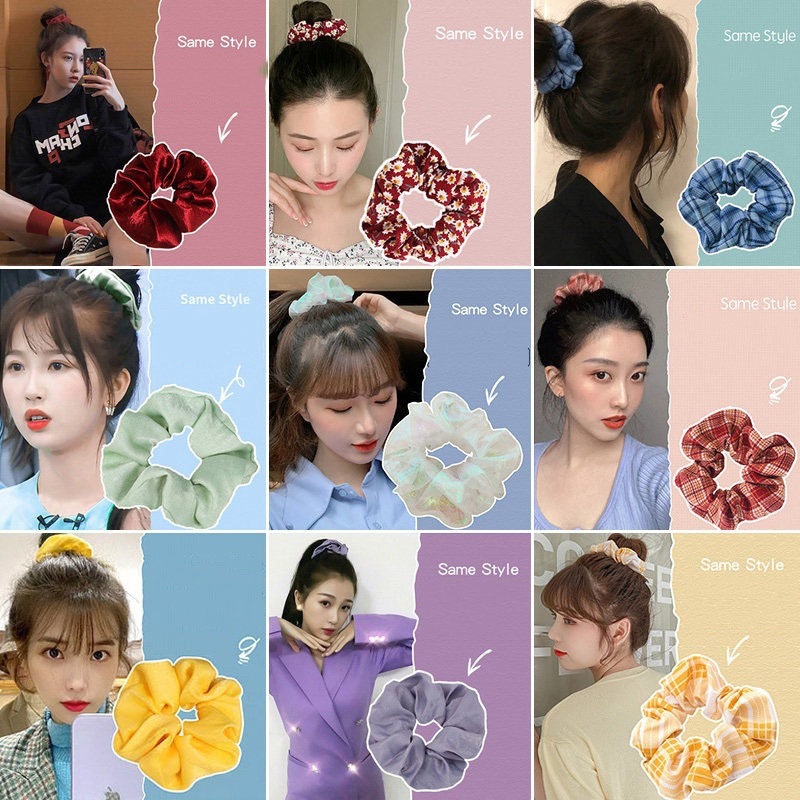 ▫☽ LJ7.12 Set 7 Dây Buộc Tóc Co Giãn Thời Trang Cho Nữ