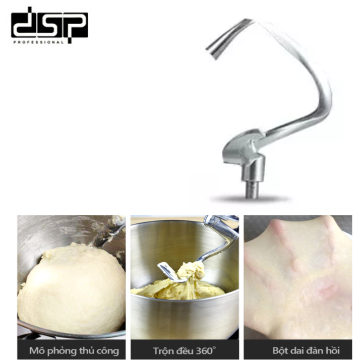 Phụ kiện của máy trộn bột, nhào bột làm bánh, đánh trứng dung tích 10 lít cao cấp dsp km3032 - hàng chính hãng