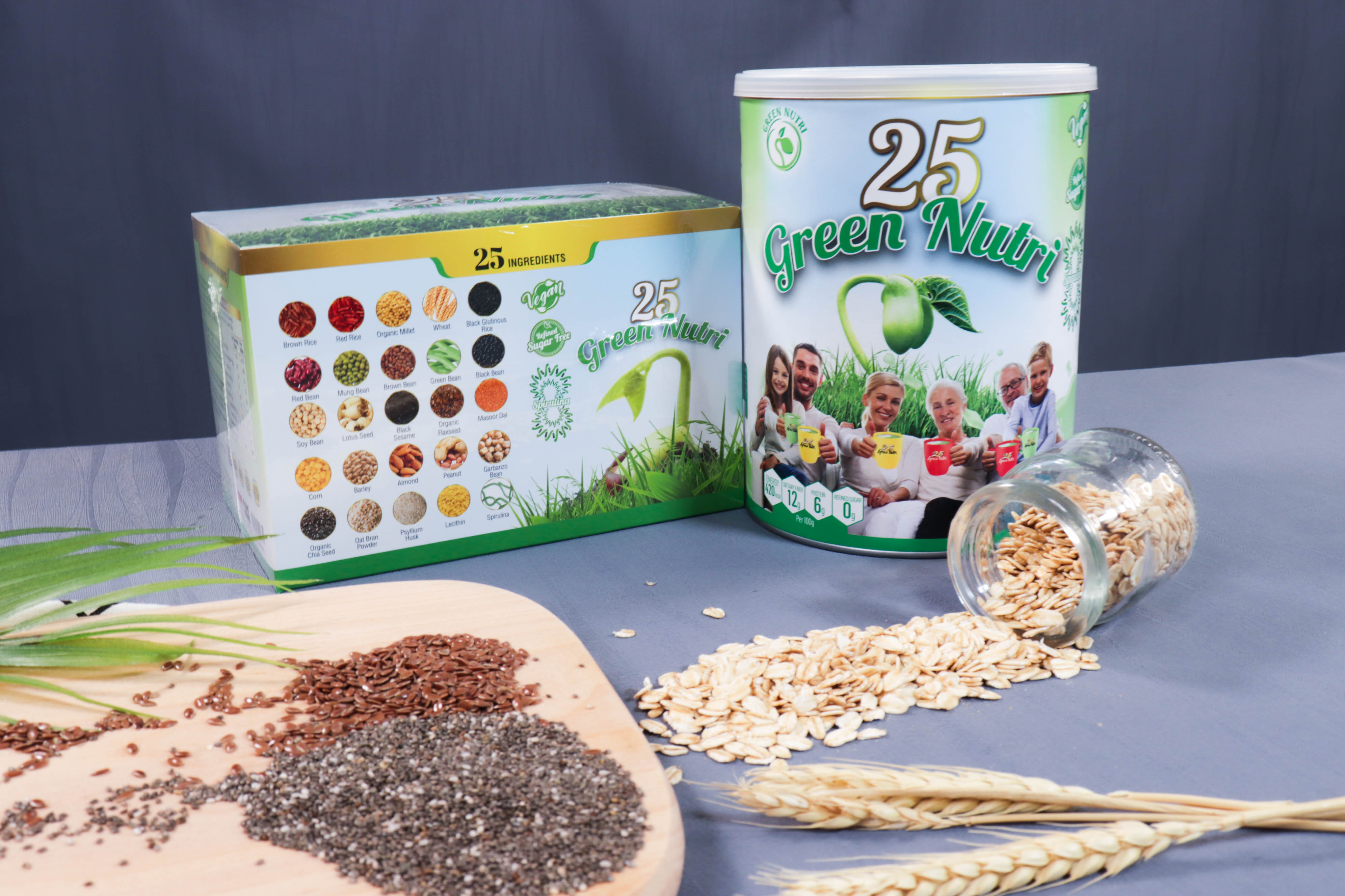 [NHẬP KHẨU CHÍNH HÃNG] SỮA HẠT 25 GREEN NUTRI DẠNG LON 750G
