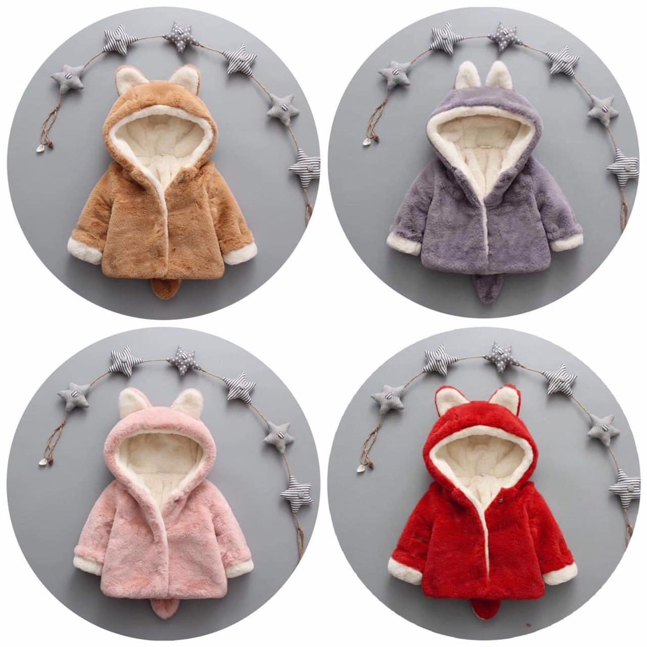 ÁO KHOÁC LÔNG CHỒN CHO BÉ 3-19KG