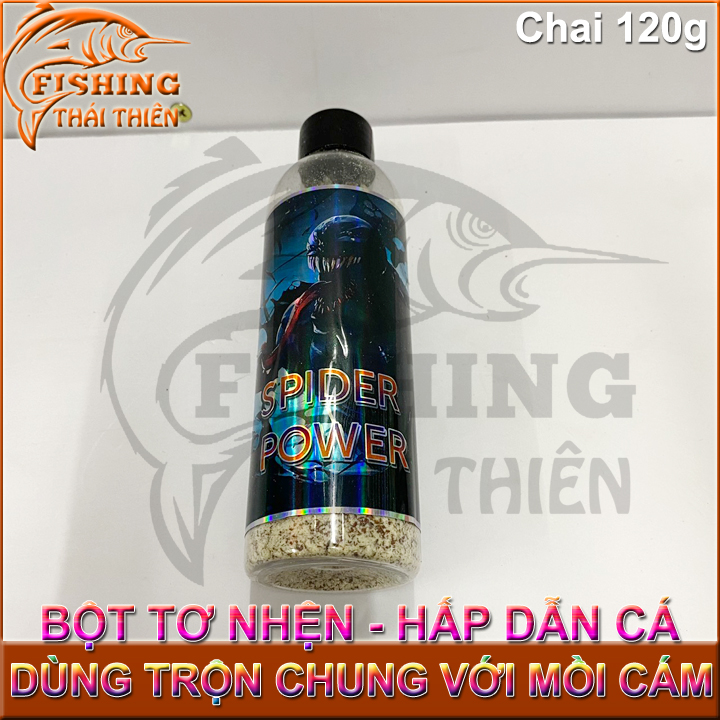 Mồi câu cá, bột tơ nhện dùng vuốt mồi câu