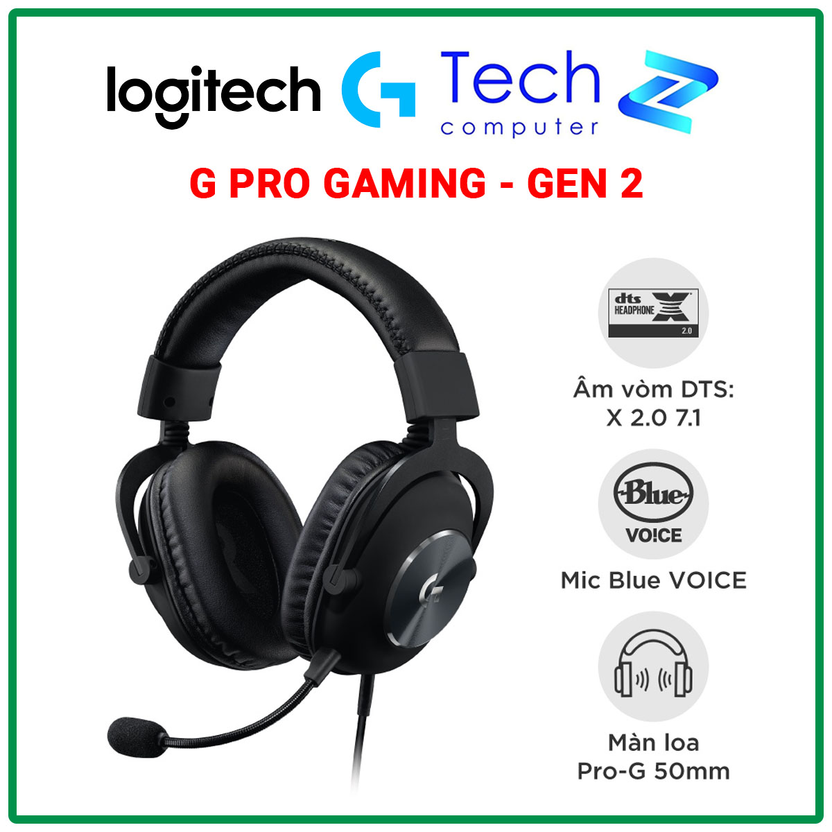 Tai nghe Gaming Logitech G Pro Gen 2 Black