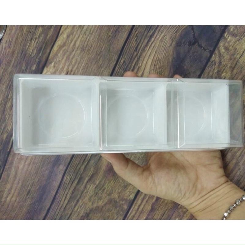 Bộ 20 hộp nhưa đựng bánh 3 ngăn kt: 22cm x 6.5cm x 5cm