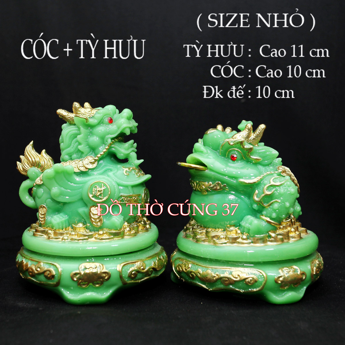 [ GIÁ 1 CẶP -  Size nhỏ ]  CÓC + TỲ HƯU phong thủy [ Bột đá + composite ]