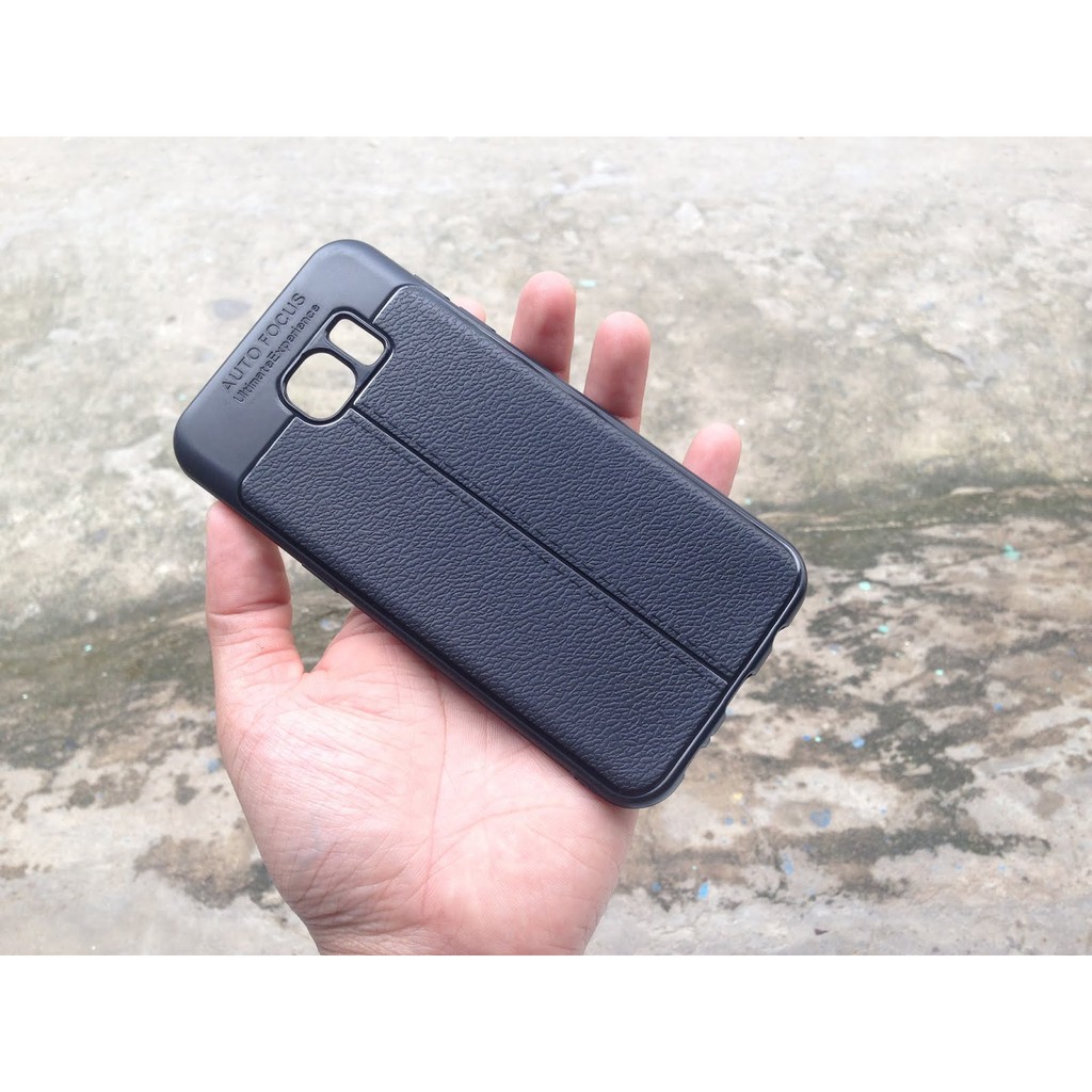 Ốp Lưng Silicon Auto Focus Vân Da Cho Samsung Galaxy S7 EDGE - Phụ Kiện XT
