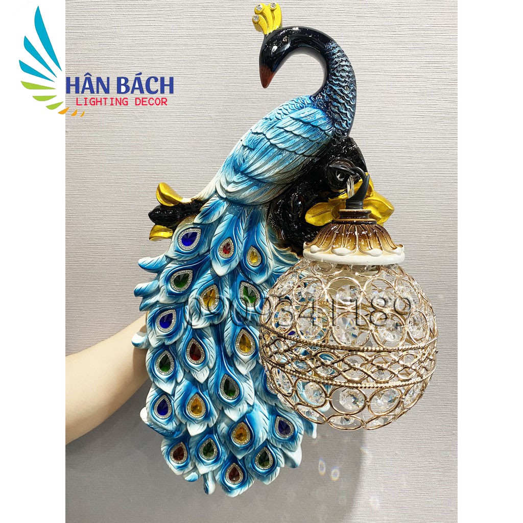 Đèn tường chim công tuyệt đẹp gắn cầu thang treo tường