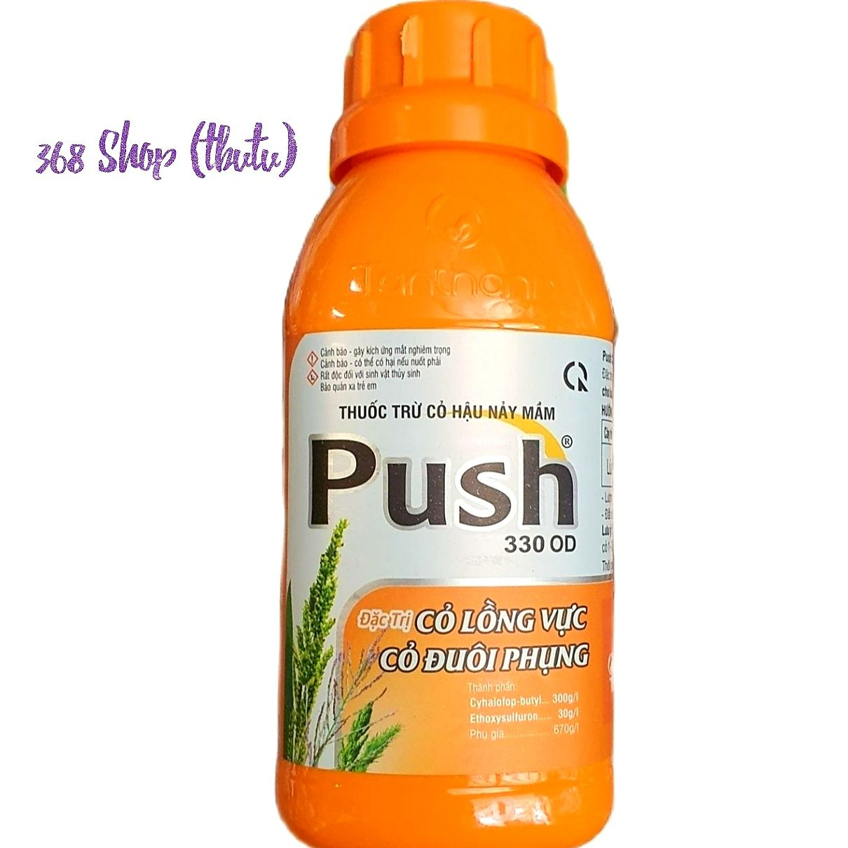 💎 Thuốc trừ cỏ hậu nảy mầm Push 33EC (250ml)💖 Đặc trừ cỏ đuôi phụng, cỏ lồng vực..