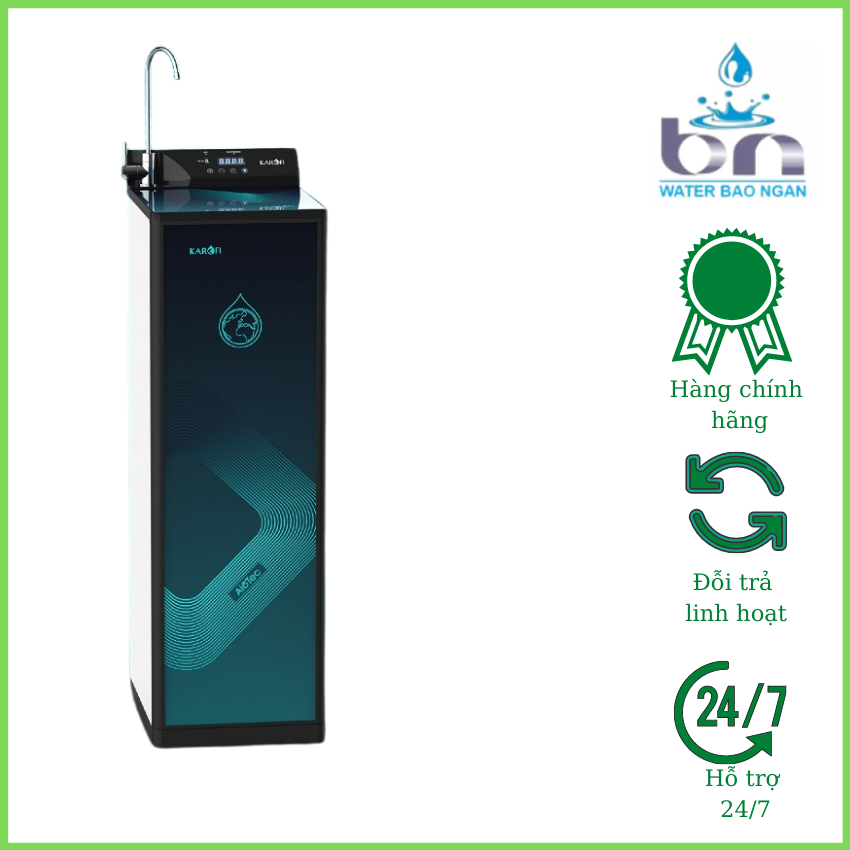 Máy lọc nước karofi kaq-p95 water bảo ngân + tặng 3 lõi lọc 1,2,3