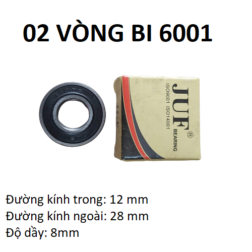 02 vòng bi 6001 juf