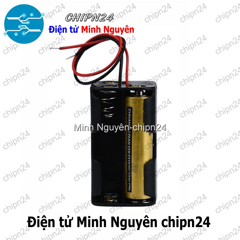 [1 cái] (C14) Hộp Đế pin 4 viên AA vuông - HH000591
