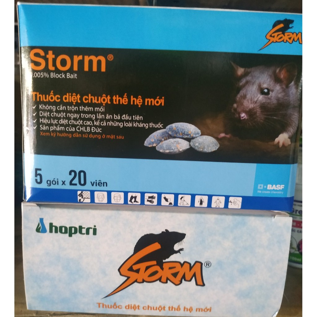 (gói 20 viên) Thuốc diệt chuột Storm, Thuốc chuột Storm dạng viên tiện dụng
