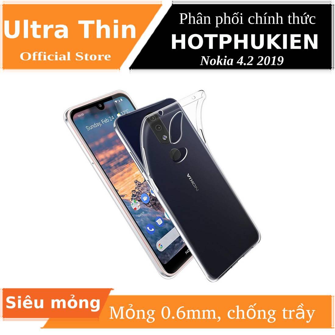 [HCM]Ốp lưng dẻo cho Nokia 4.2 2019 hiệu Ultra Thin (siêu mỏng 0.6mm chống trầy chống bụi) - phân phối bởi HotPhuKien