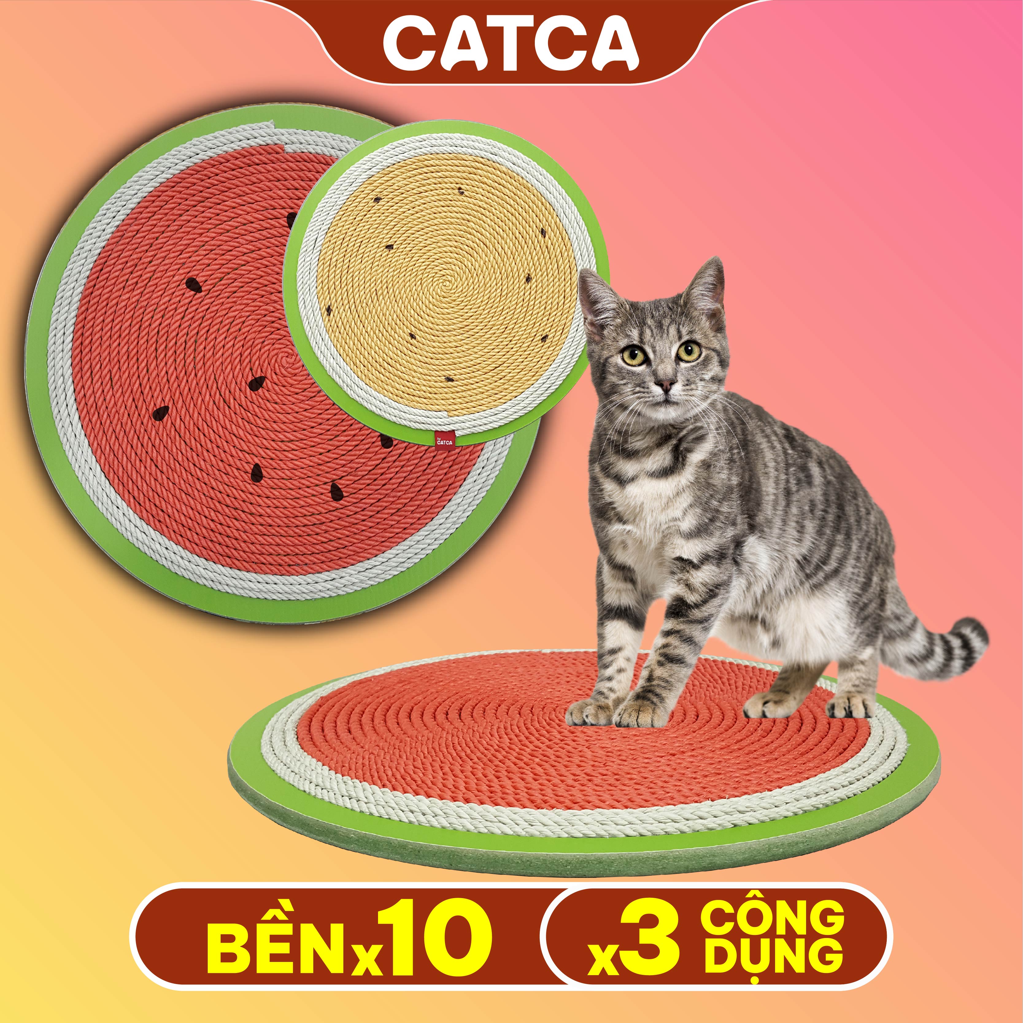 Bàn cào móng mèo cào thừng siêu bền CATCA - BCM Dưa hấu