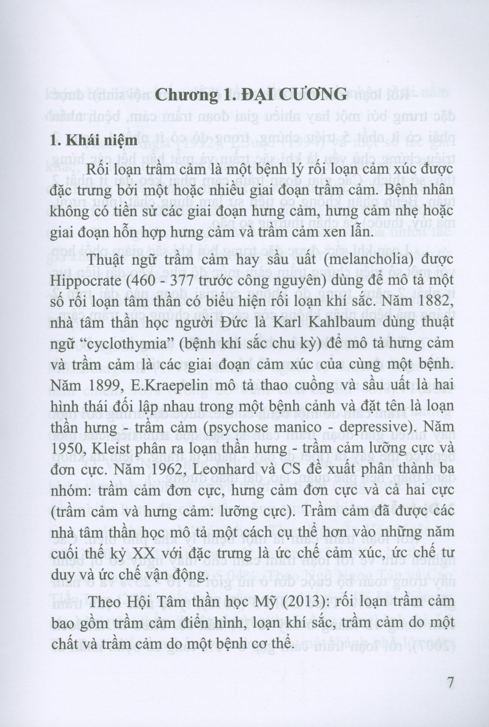 Lâm sàng và điều trị trầm cảm