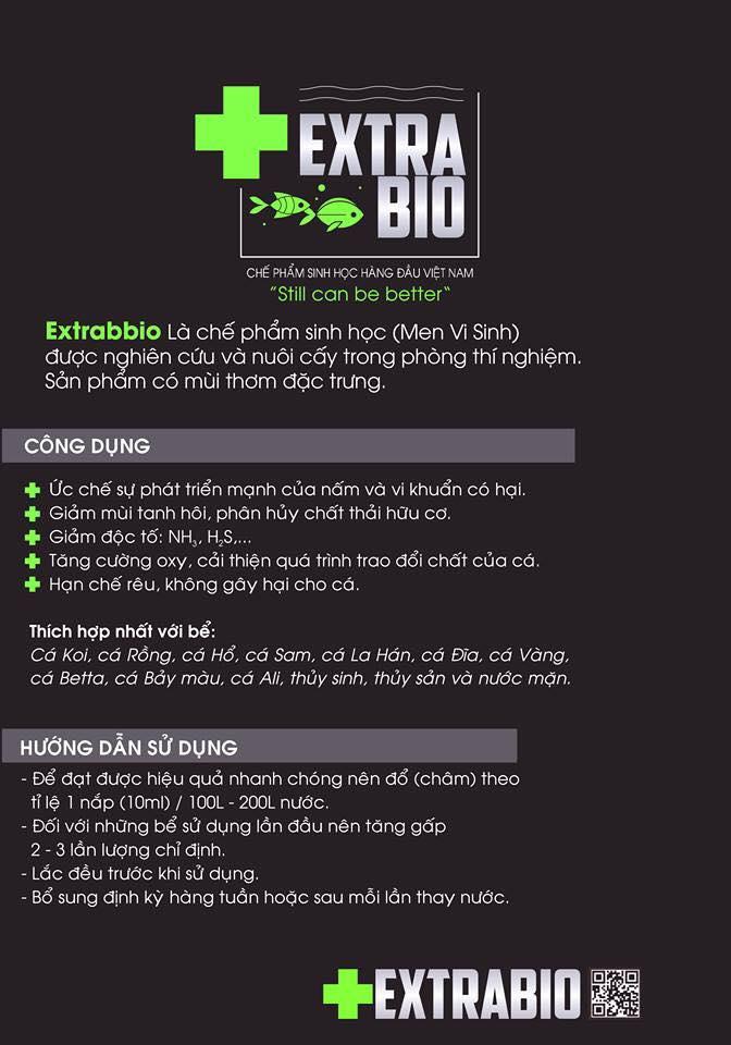 Vi sinh Extra Bio 500ml bể cá Thủy Cung