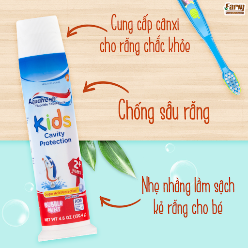Kem Đánh Răng Aquafresh Kids Cavity Protection Mỹ (130,4g)