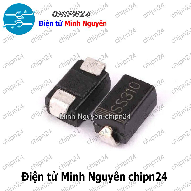 [6 con] (G7) Diode Dán SS310 SMA 3A 100V (SMD) (4.3x2.6mm) (Diode xung) - HH004092