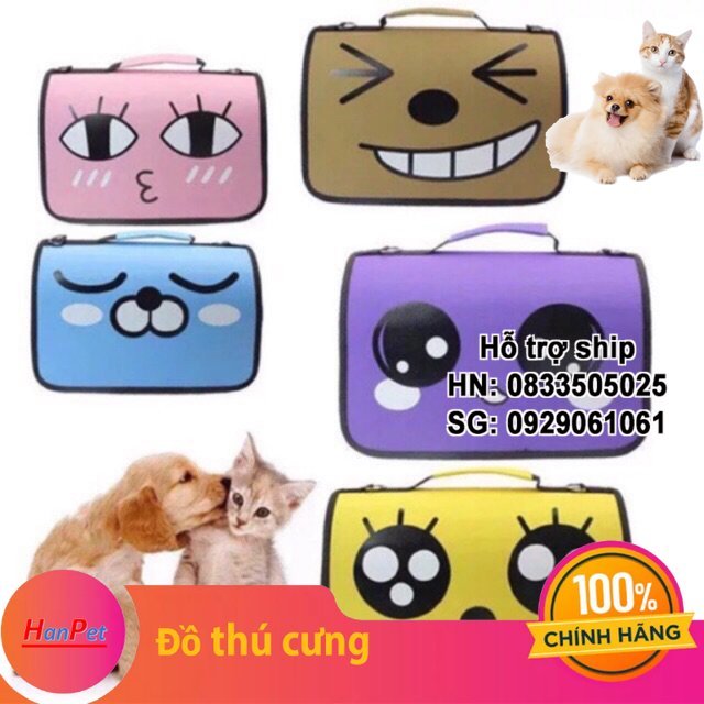 Hanpet - Túi Cứng - Túi Vận chuyển chó mèo túi xách thú cưng balo chó mèo
