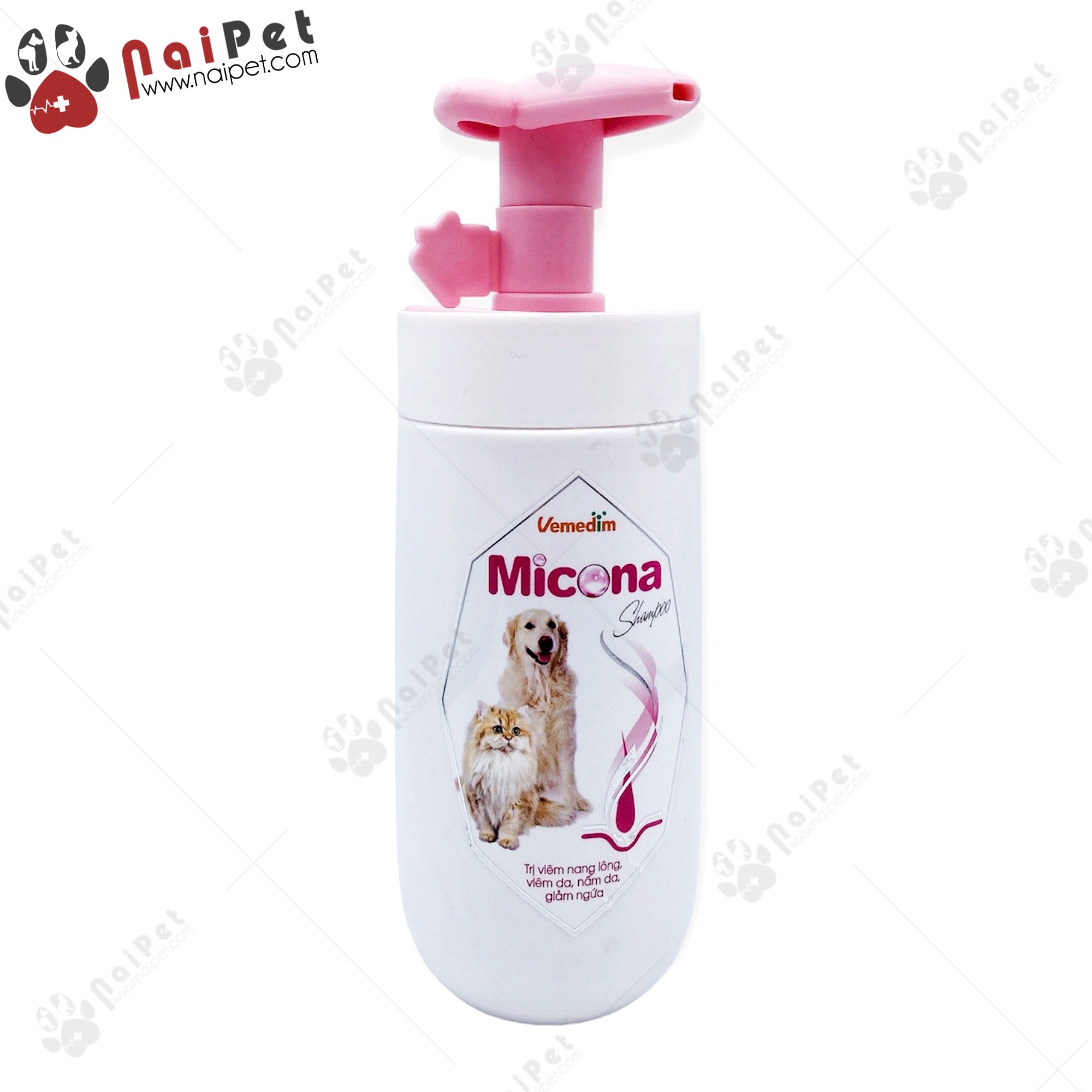 Sữa Tắm Viêm Nang Lông Viêm Da Nấm Da Cho Chó Mèo Micona Vemedim 200ml