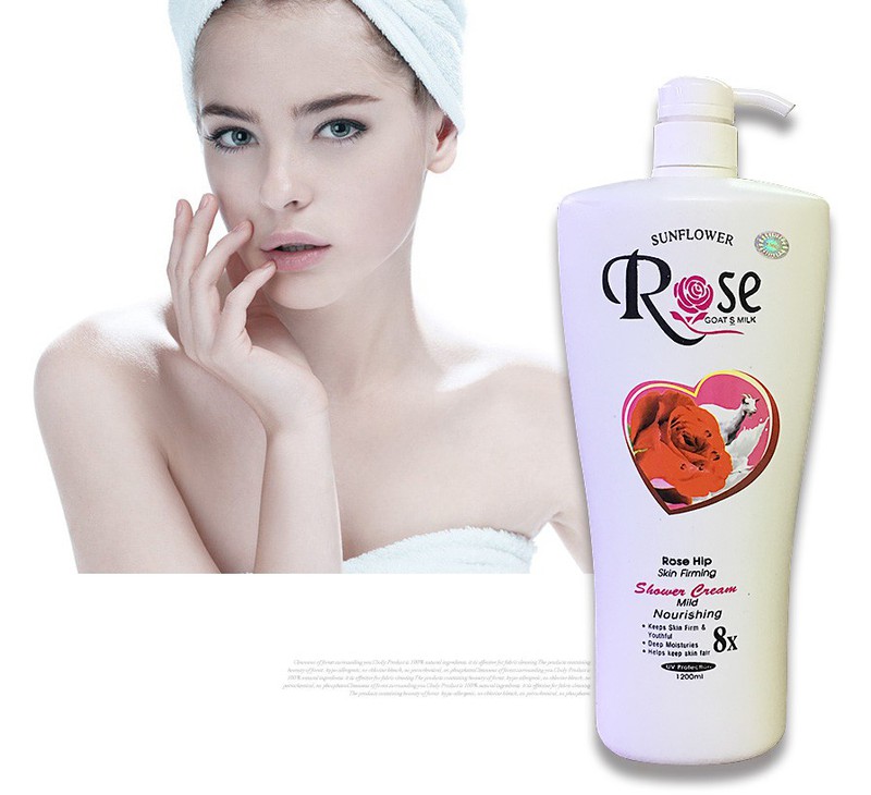 [HCM]Sữa Tắm Dê Rose 8x Cao Cấp xuất Bungari Chai Khổng Lồ 1200ml/chai (Date: 36 tháng) Healthy Food House