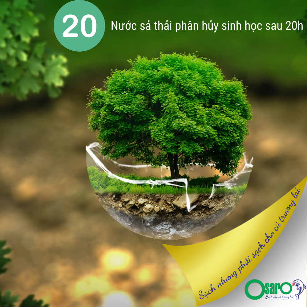 Nước rửa chén hữu cơ OSARO 1l tinh dầu Quế