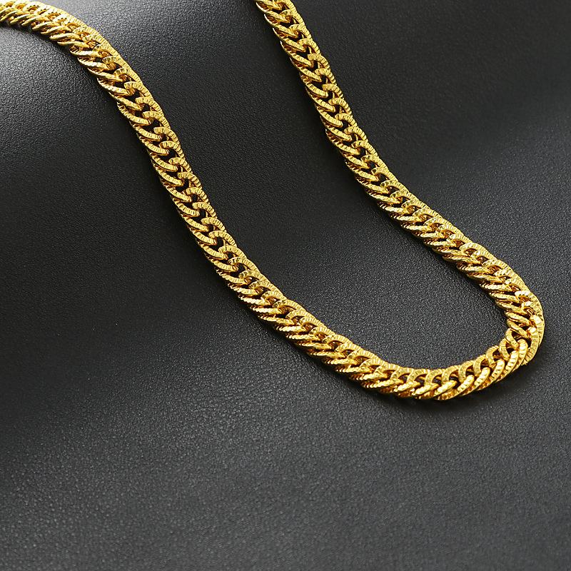 Dây chuyền nam mạ màu vàng 24k