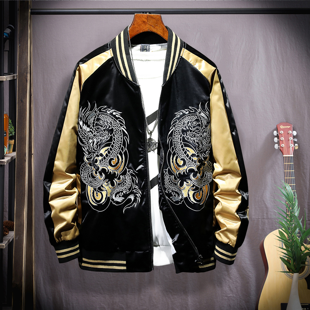 Áo Khoác Nhẹ Nam Nữ Khóa Kéo In Hình Con Rồng Kiểu Dáng Hàn Quốc Thanh Lịch Thời Trang 4MENHN AO KHOAC 9000030C5