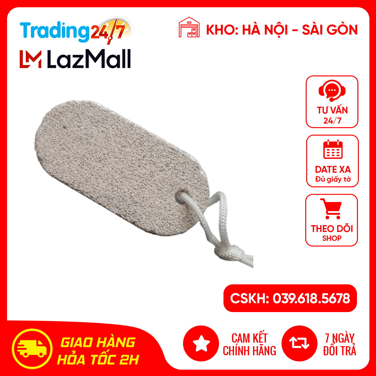 Đá chà gót chân hình ovan Nội địa Nhật Bản