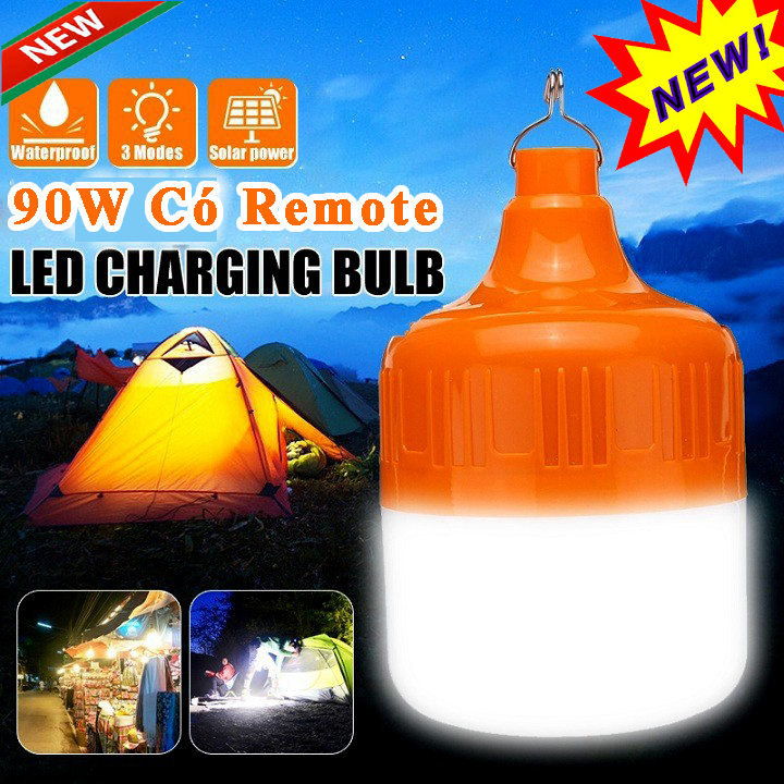 [HCM]Đèn led năng lượng mặt trờiđèn đa năng 3 trong 1ĐÈN LED BULB 90W NĂNG LƯỢNG CÓ REMOS tiện lợi khi thiếu hoặc khi mât ddiejn đôt xuất.(Bảo Hành 12t)