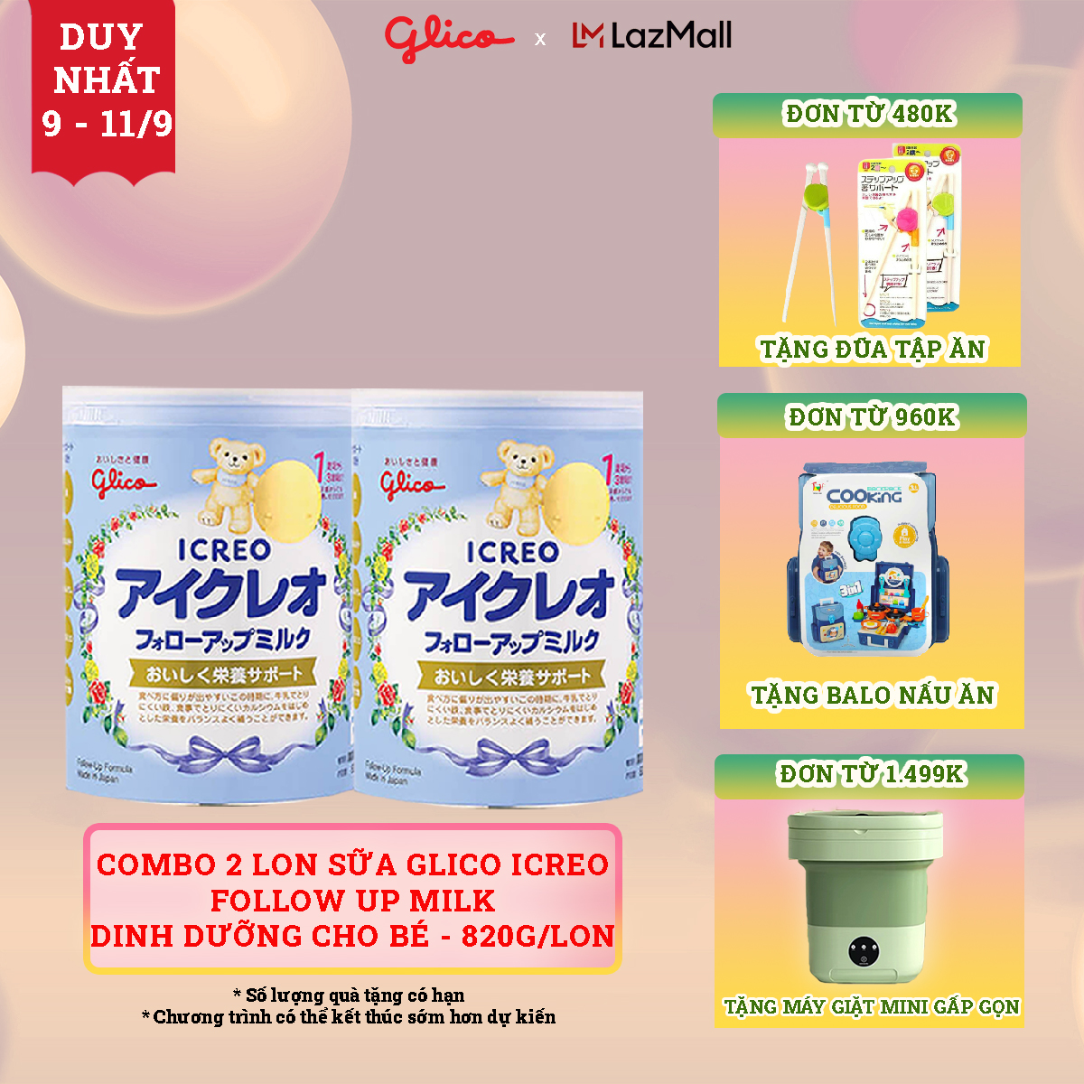 (Hàng tặng không bán) Đũa Tập Ăn Cho Bé Glico