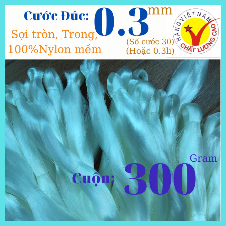 Dây cước đúc liền cuộn dây cước đan lưới số 30 cước câu cá cuộn 300gram