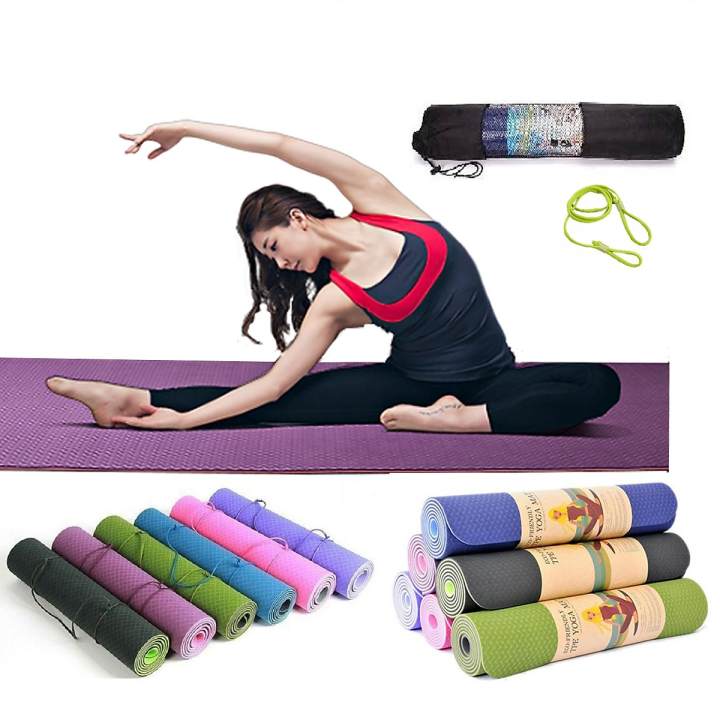 Thảm tập Yoga, Thảm tập Gym, thảm tập thể dục TPE 2 lớp siêu bền chống trơn trượt làm bằng cao su non êm ái loại 1 nhiều màu – Sunzin ,SKU : 1288658023_VNAMZ-4882527611 >>>🇻🇳 Top1Vietnam 🛒>>> lazada.vn 🇻🇳🇻🇳🇻🇳🛒🛍🛒