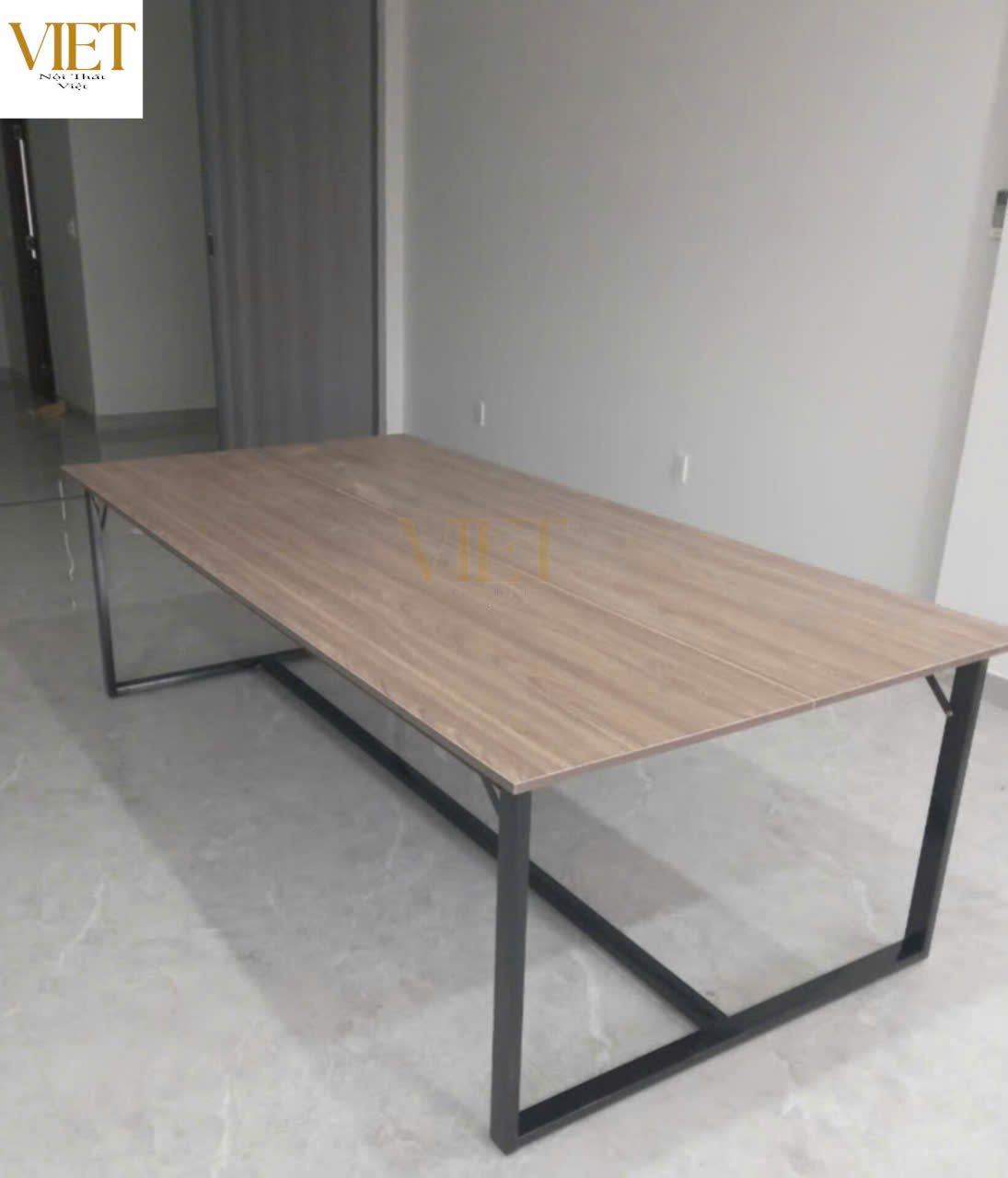 BÀN HỌP, BÀN VĂN PHÒNG CHÂN SẮT 2.4mx1.2m