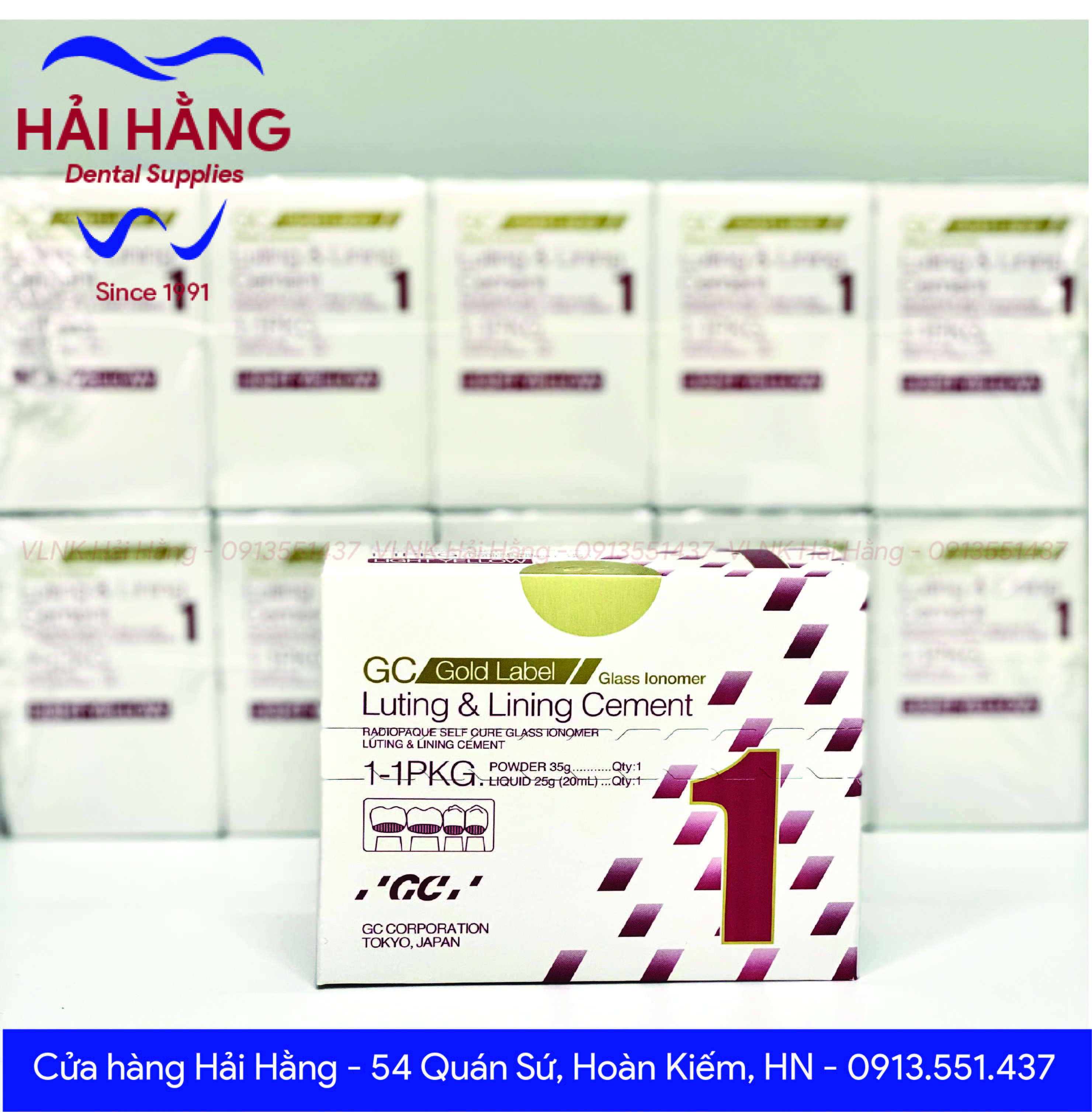 Chất gắn cement Fuji 1 GC chính hãng (15g/35g/nước lẻ 20ml)