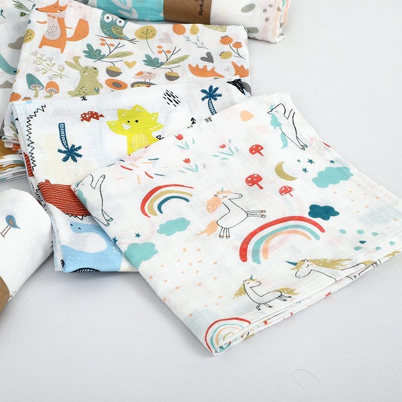 [HCM]Combo 02 Cái Khăn Tắm Em Bé Khăn Sợi Tre  100x100cm ( Màu Ngẫu Nhiên )