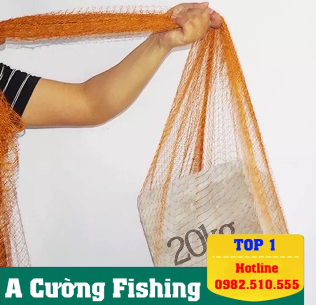 Chài đánh cá dù vàng bung 8m cao 4m 5kg nặng chất liệu bằng dù thái lan