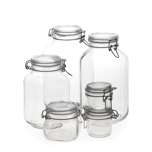[ĐỦ SIZE - ITALIA] [Glass bottles] Hũ thủy tinh nắp cài Fido 5 lít (Bormioli Rocco)