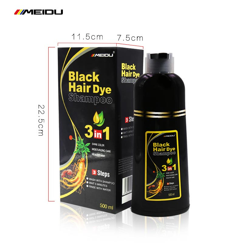 Black Hair Dye for Gray Hair Roulisi 450Mlx2