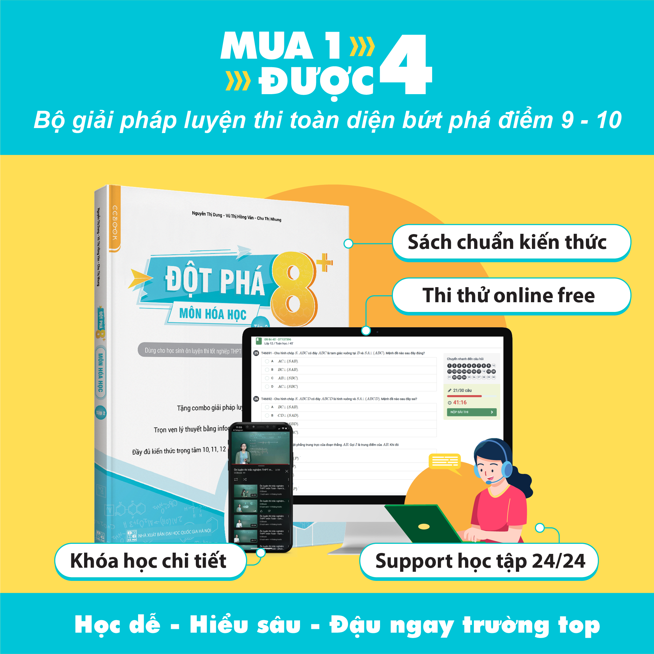 Đột phá 8+ môn Hóa học - Tập 2 (Phiên bản mới) - Chính hãng CCbook