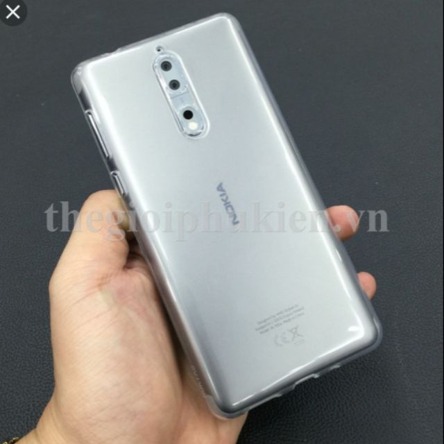Ốp lưng dẻo silicon trong suốt nokia 8