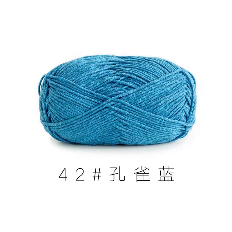 Len cotton màu sắc đa dạng Susan’s Family 4 chuyên móc thú bông mềm mượt, không bai nhão 50gr/cuộn (Bảng màu 4)