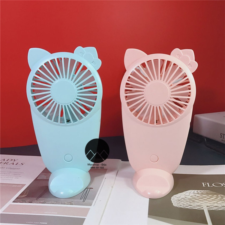 Quạt mini cầm tay tích điện Hello Kitty