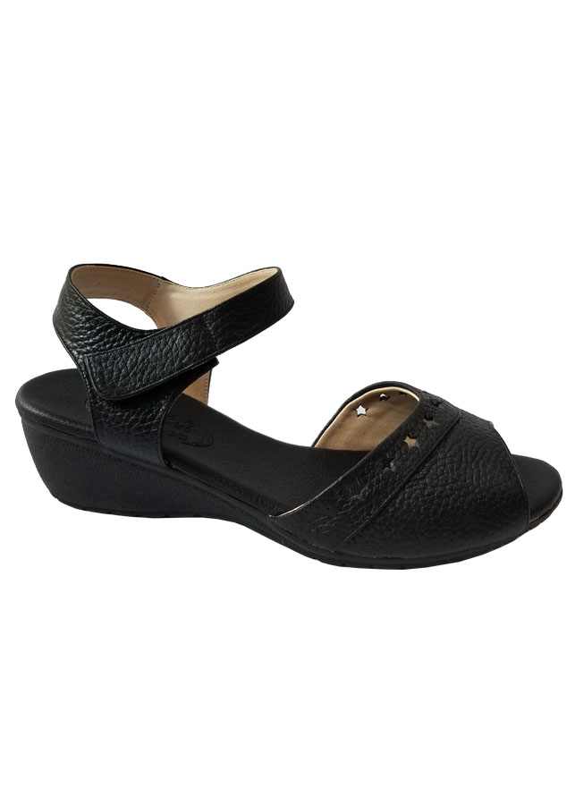 Giày Sandal Đế Xuồng Nữ Da Bò BIGGBEN SDXB36