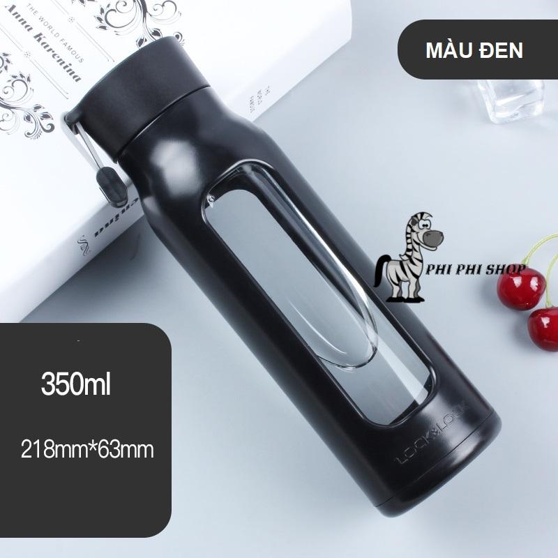 [HCM]Bình thủy tinh bọc nhựa Lock&Lock Name 350ml LLG651